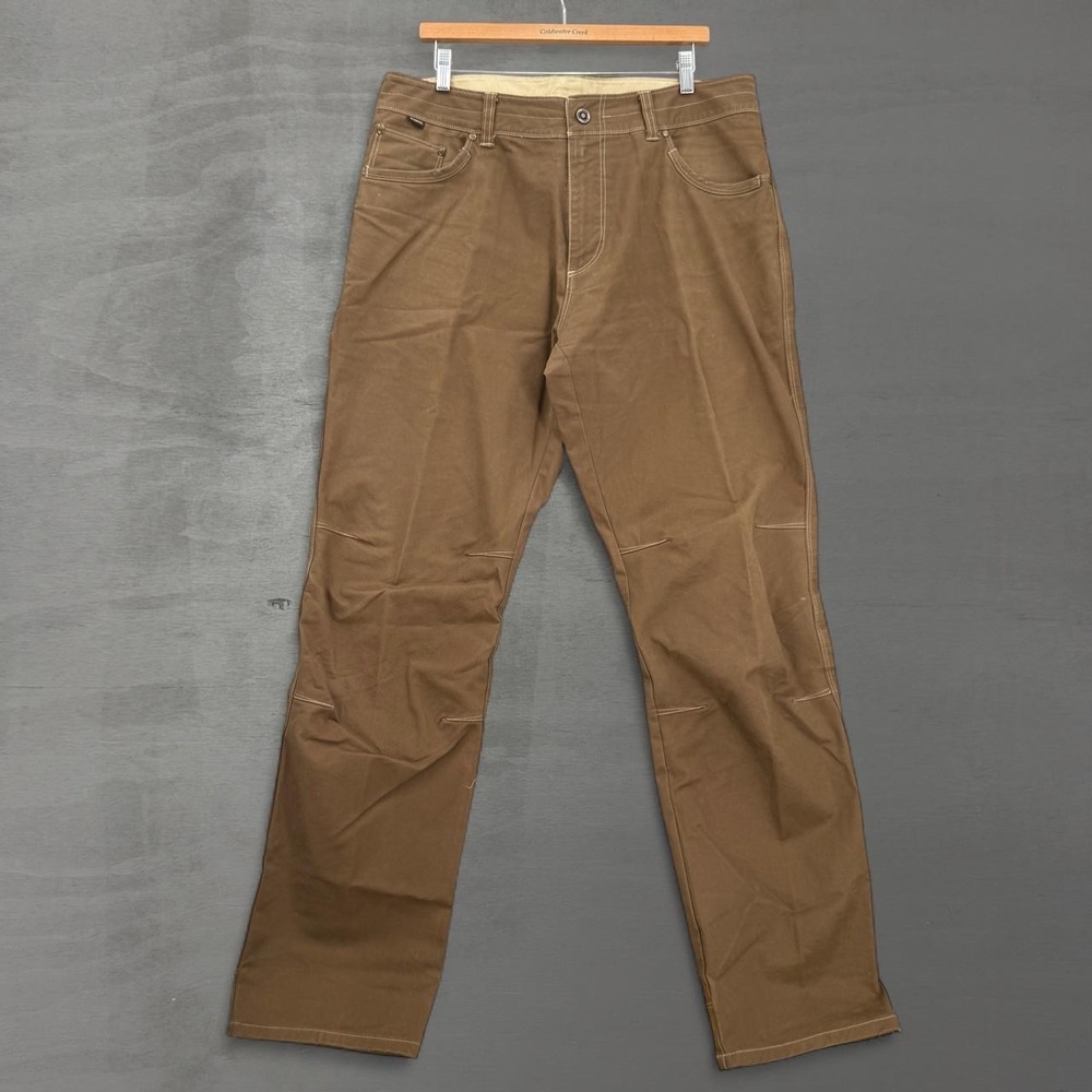 Kuhl Rydr Pants Brown Vintage Patina Dye Outdoor Hiking Workwear 36 x 34